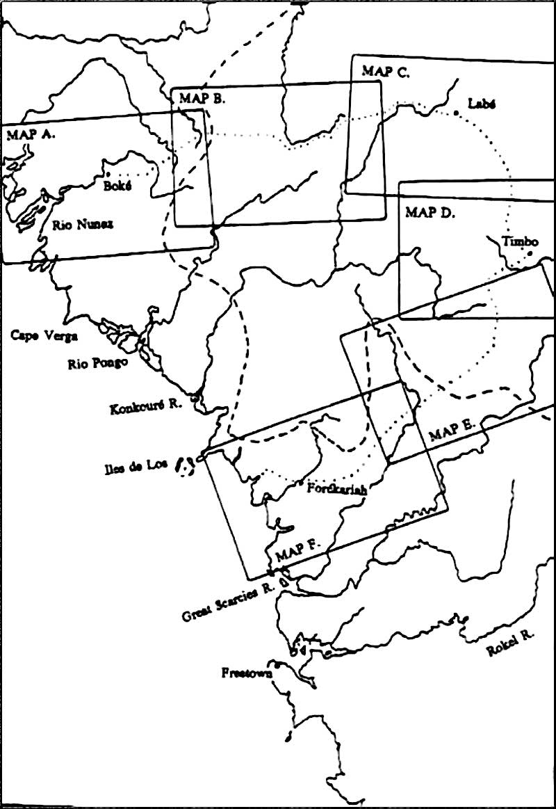 Map II - Route of the Watt Expedition, January-May 1794 