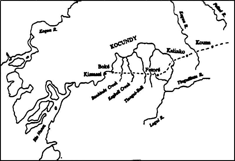 Map A: Rio Nunez Sector of the Watt Expedition, 31 January-13 February 1794